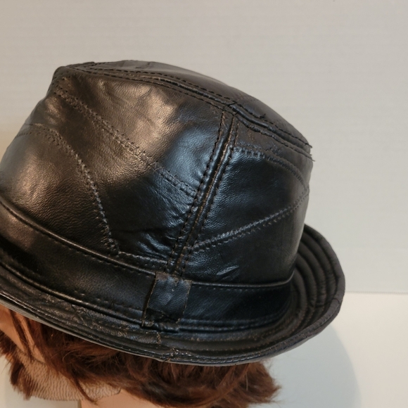 Unisex   VINTAGE Leather  Hat - Picture 5 of 6
